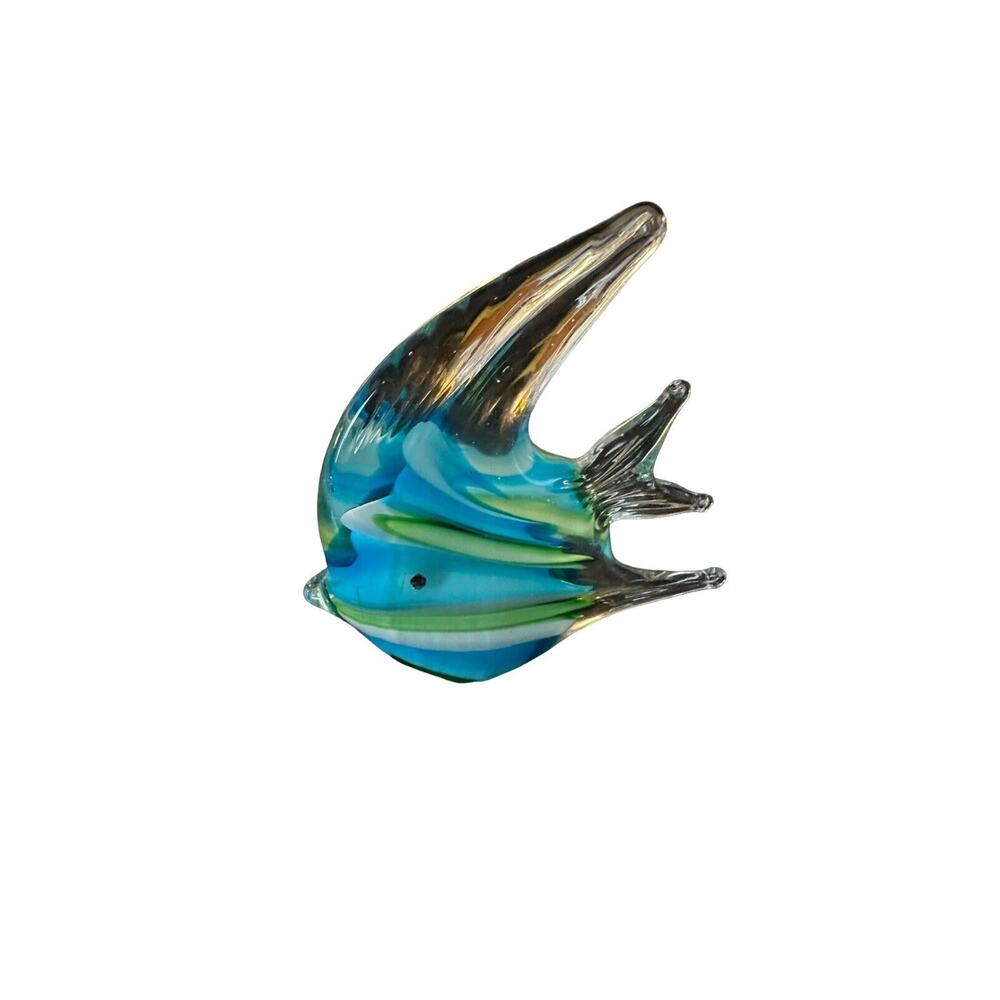 Blue & Green Tropical Fish Paper Weight‎ Time Flies